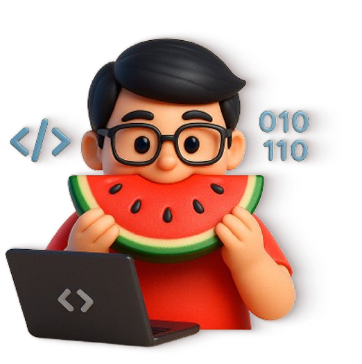 Developer with watermelon