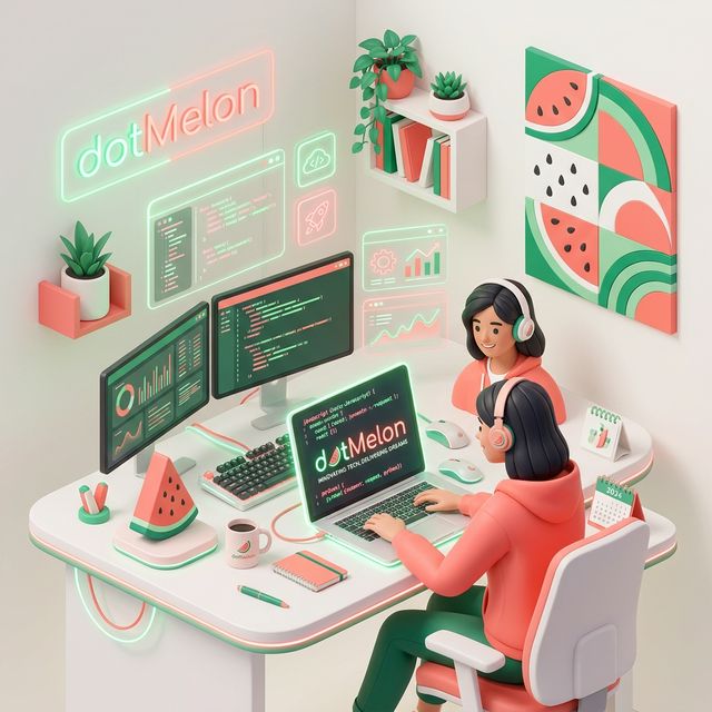 dotMelon developer desk hero image